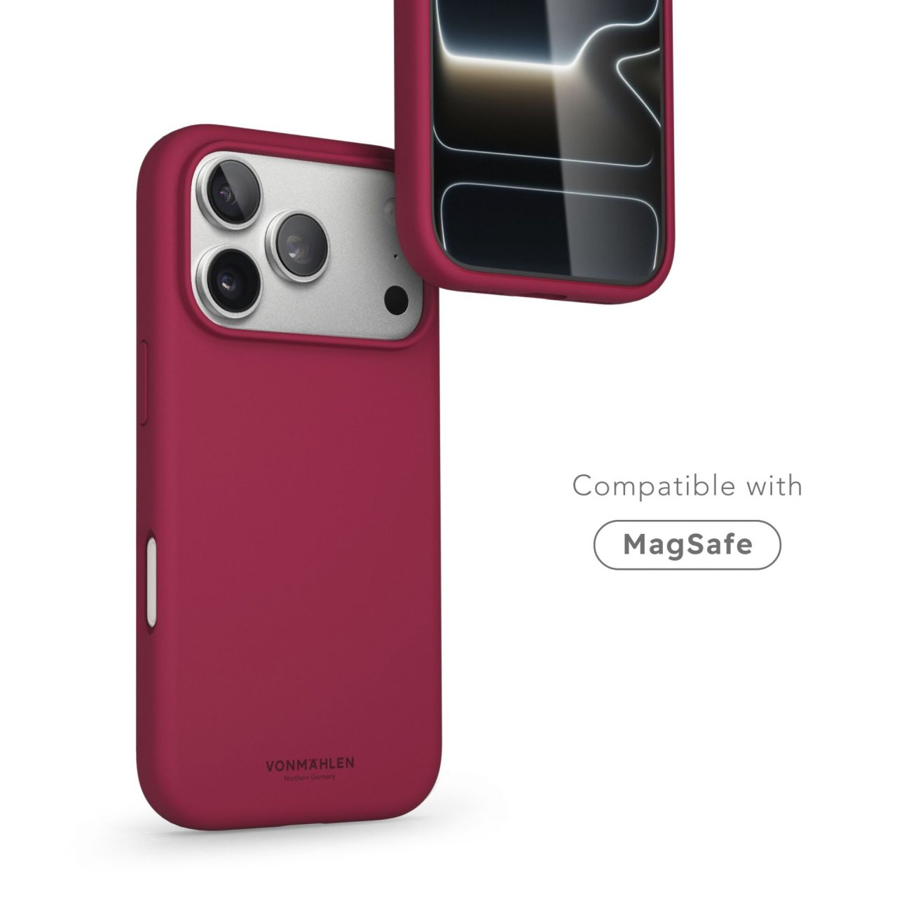 Vonmählen Soft Silikon Case für iPhone 17 Pro Max Dark Red iPhone 17 Pro Max Silikon