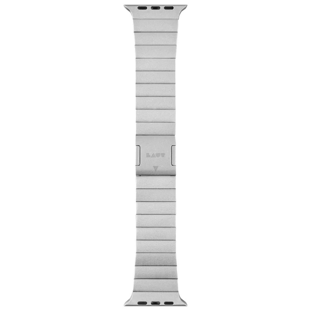 LAUT Links 2.0 Armband für Apple Watch Silber 44mm 45mm 49mm 46mm 42mm (Series 1/2/3) Edelstahl