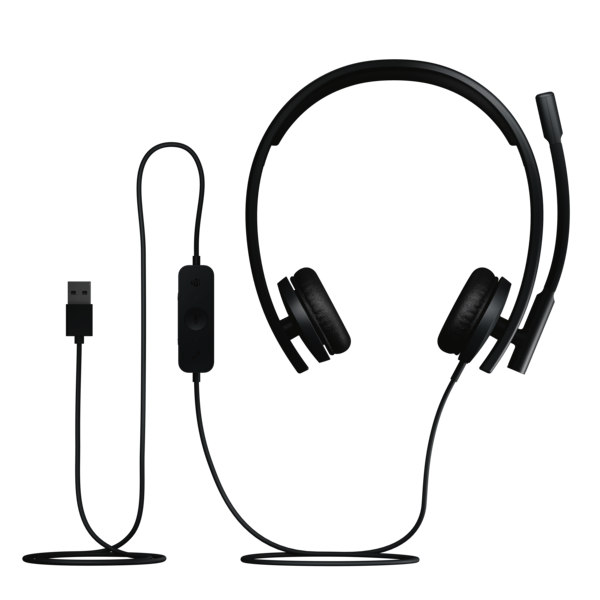 Logitech H570e (Teams-Version), Stereo Headset, On-Ear, USB-A, kabelgebunden, Schwarz