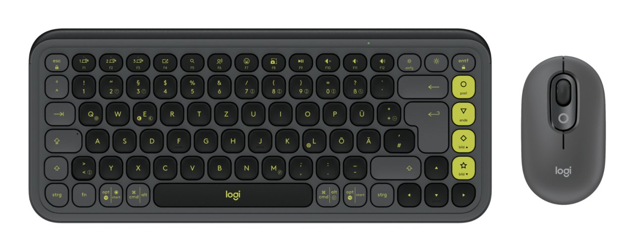 Logitech POP ICON COMBO Grafit/Grün Deutsch Bluetooth