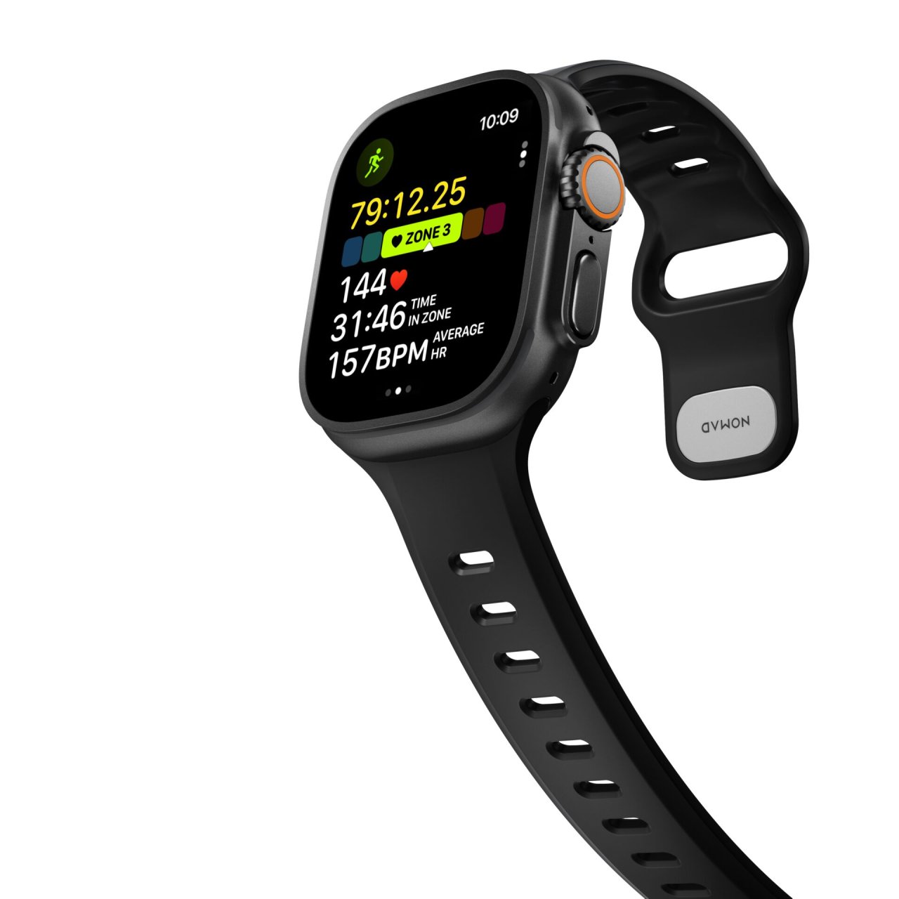 Nomad Tempo Band für Apple Watch Schwarz 42 (Series 1/2/3)/44/45/46/49mm Silikon