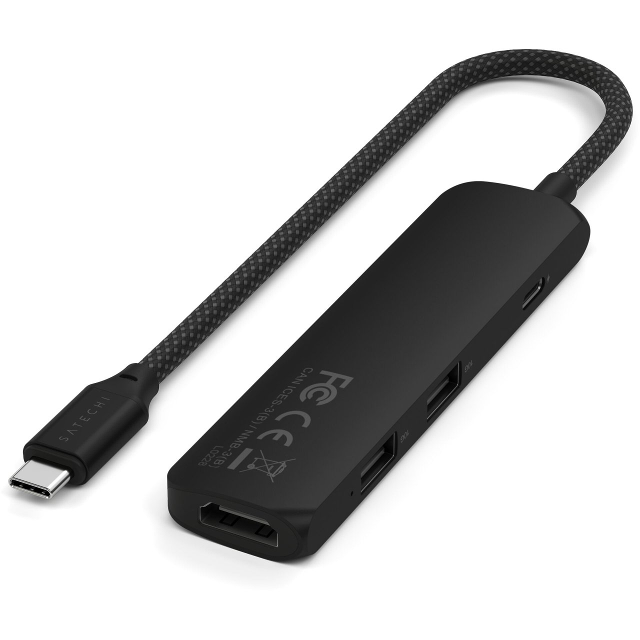 Satechi USB-C Slim Multi-Port Hub (4 in 1) Schwarz USB-C 4 in 1