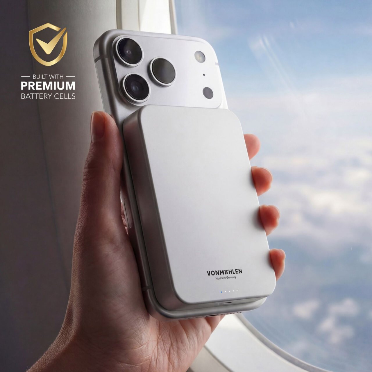 Vonmählen Evergreen Mag QI2 Powerbank Weiß USB-C 10.000mAh