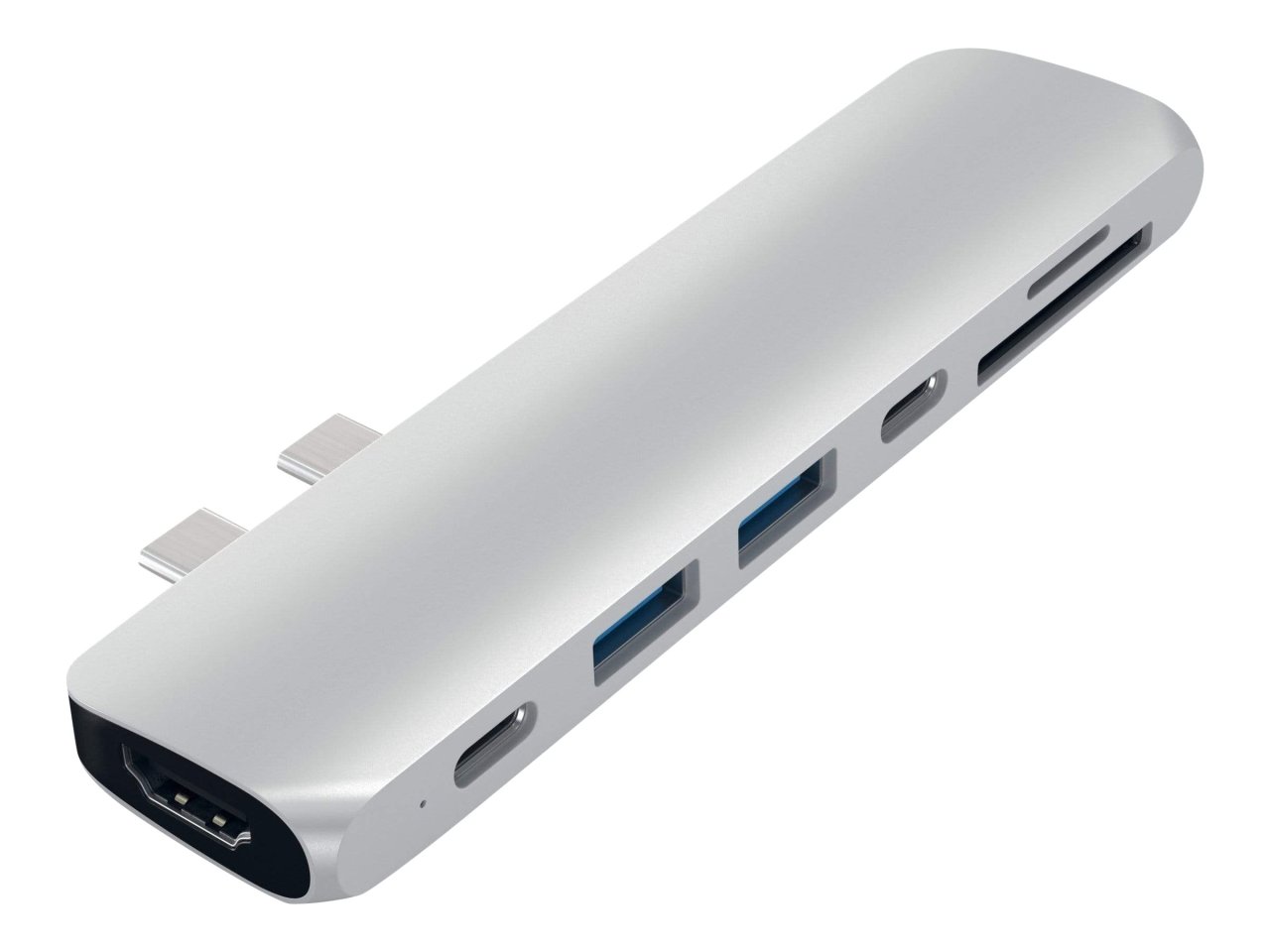 Satechi USB-C Hub (7 in 2) Silber USB-C 7 in 2