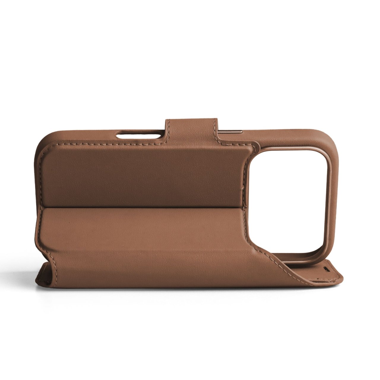 Vonmählen Vegan Leder Folio für iPhone 17 Pro Max Braun iPhone 17 Pro Max Lederimitat