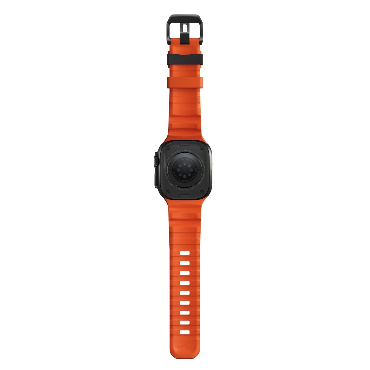 Nomad Rocky Point Armband für Apple Watch 42 (Series 1/2/3)/44/45/46/49mm Rot/Schwarz 42 (Series 1/2/3)/44/45/46/49mm Titanium