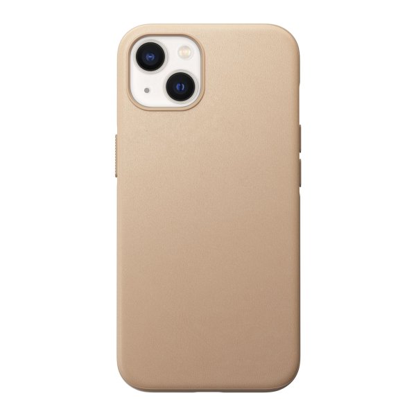 Nomad Modern Leder Case mit MagSafe für iPhone 13, Beige