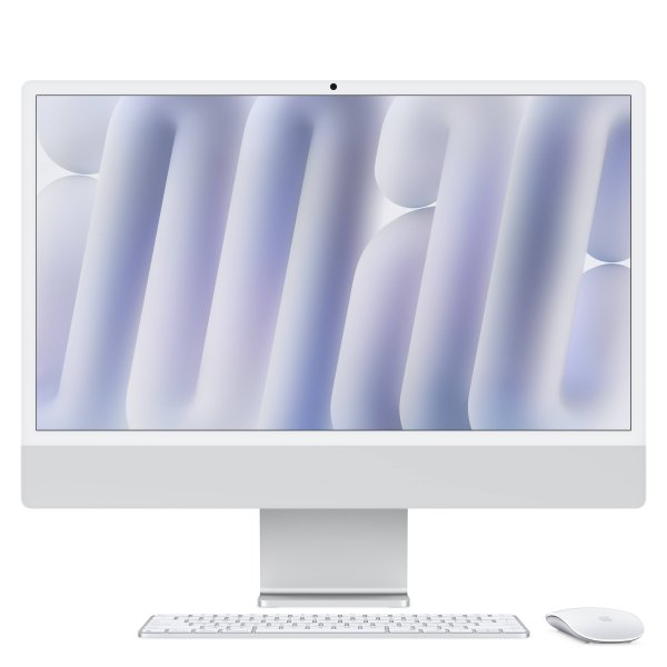 Apple iMac 24“, Silber, M4 Chip mit 8-Core CPU, 8-Core GPU und 16-Core Neural Engine, 16GB, 256GB SS