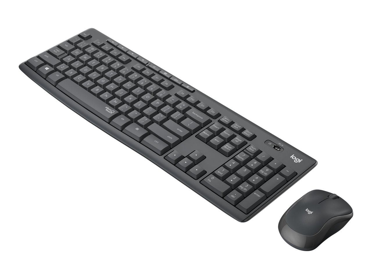 Logitech MK295 Silent Tastatur & Maus Set Grafit Schweiz Kabellos via USB