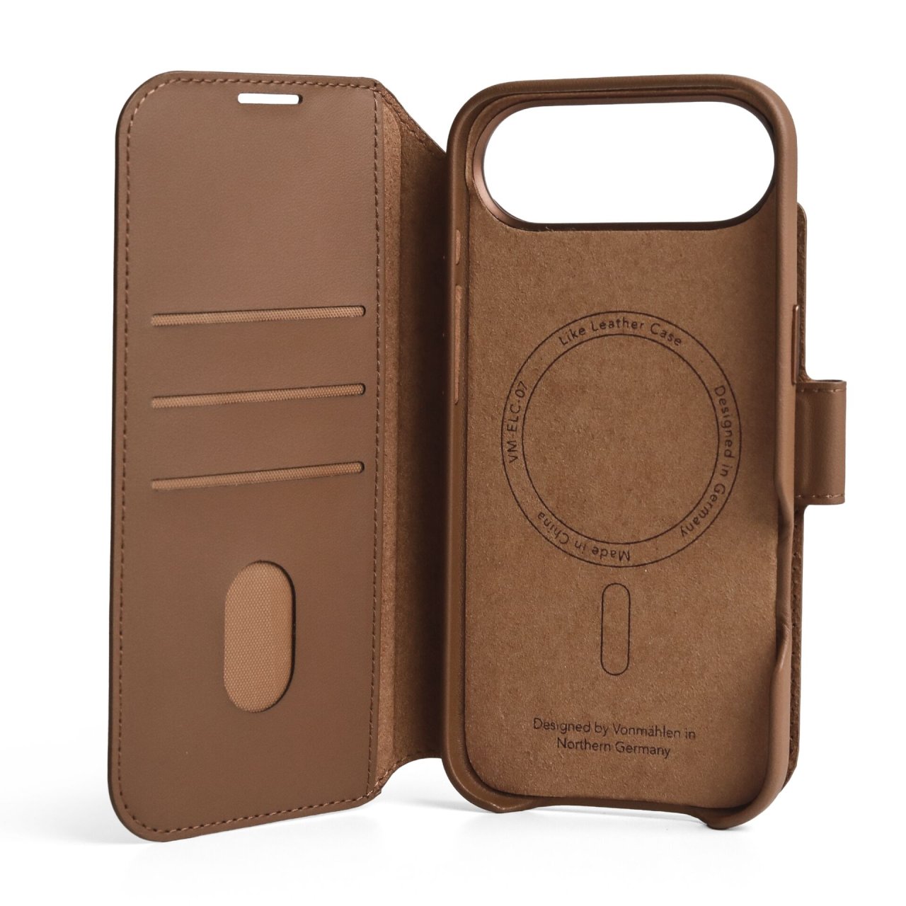 Vonmählen Vegan Leder Folio für iPhone Air Braun iPhone Air Lederimitat