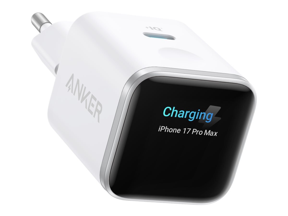 Anker USB-C Nano Power Adapter mit Smart Display Polarweiss USB-C 45W