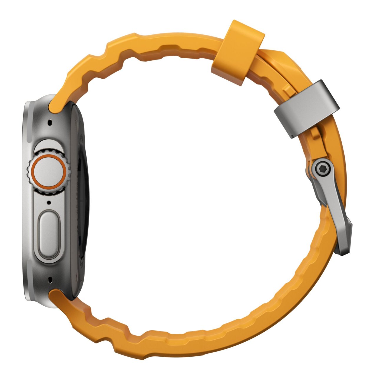 Nomad Rocky Point Armband für Apple Watch 42 (Series 1/2/3)/44/45/46/49mm Gelb/Natur 42 (Series 1/2/3)/44/45/46/49mm Titanium