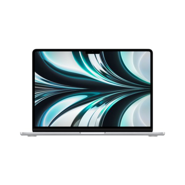 Apple MacBook Air 13", Silber, M2 Chip mit 8-Core CPU und 8-Core GPU und 16-Core Neural Engine, 16GB