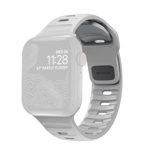 Nomad Sportarmband für Apple Watch 42/44/45/49mm, Grau