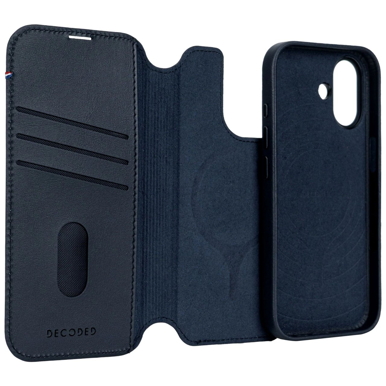 Decoded Detachable Wallet mit MagSafe für iPhone 17 Navy iPhone 17 Leder