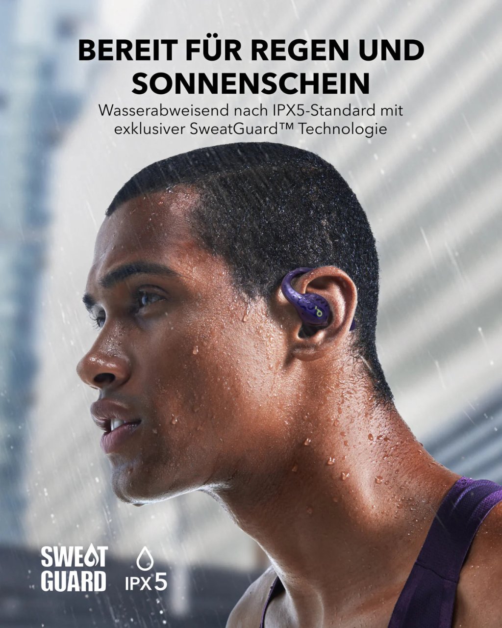 Soundcore AeroFit Pro Kopfhörer Lila Open-Ear Kabellos
