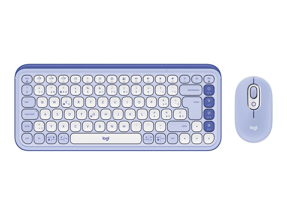 Logitech POP ICON COMBO Schweiz Lila/Offwhite Schweiz Bluetooth