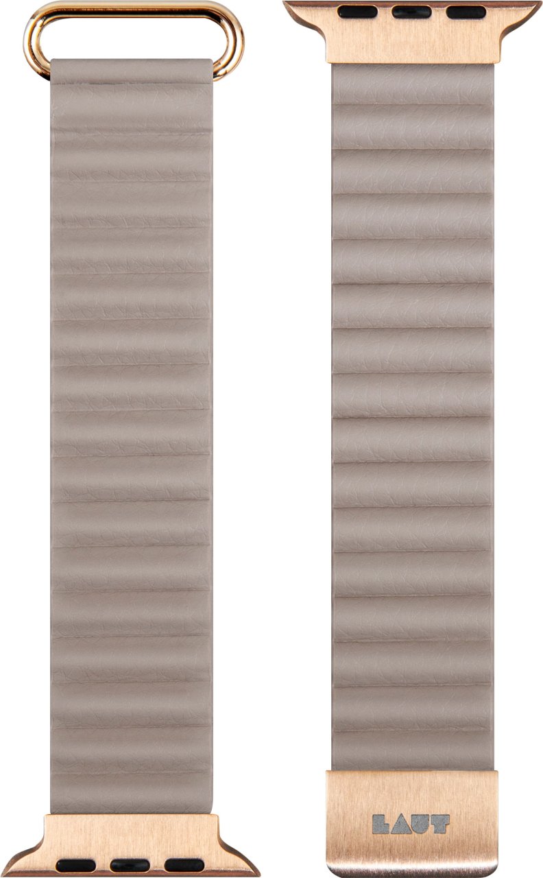LAUT Novi Luxe Loop Armband Beige 38mm 40mm 41mm 42mm (Series 10) Lederimitat