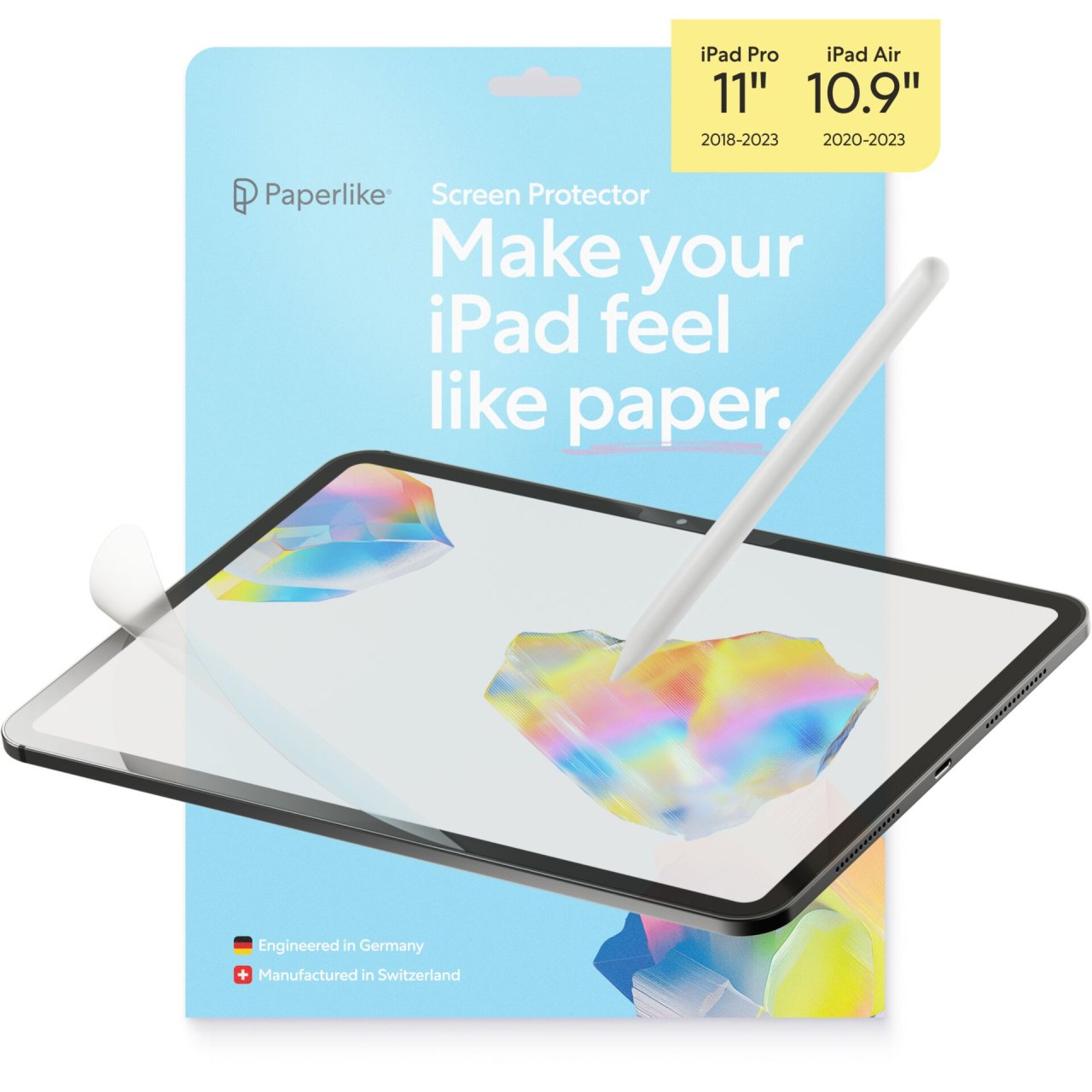 Paperlike 3 Displayschutzfolie für iPad Air 10,9" (4./5. Gen), iPad Pro 11" (1./2./3./4. Gen)