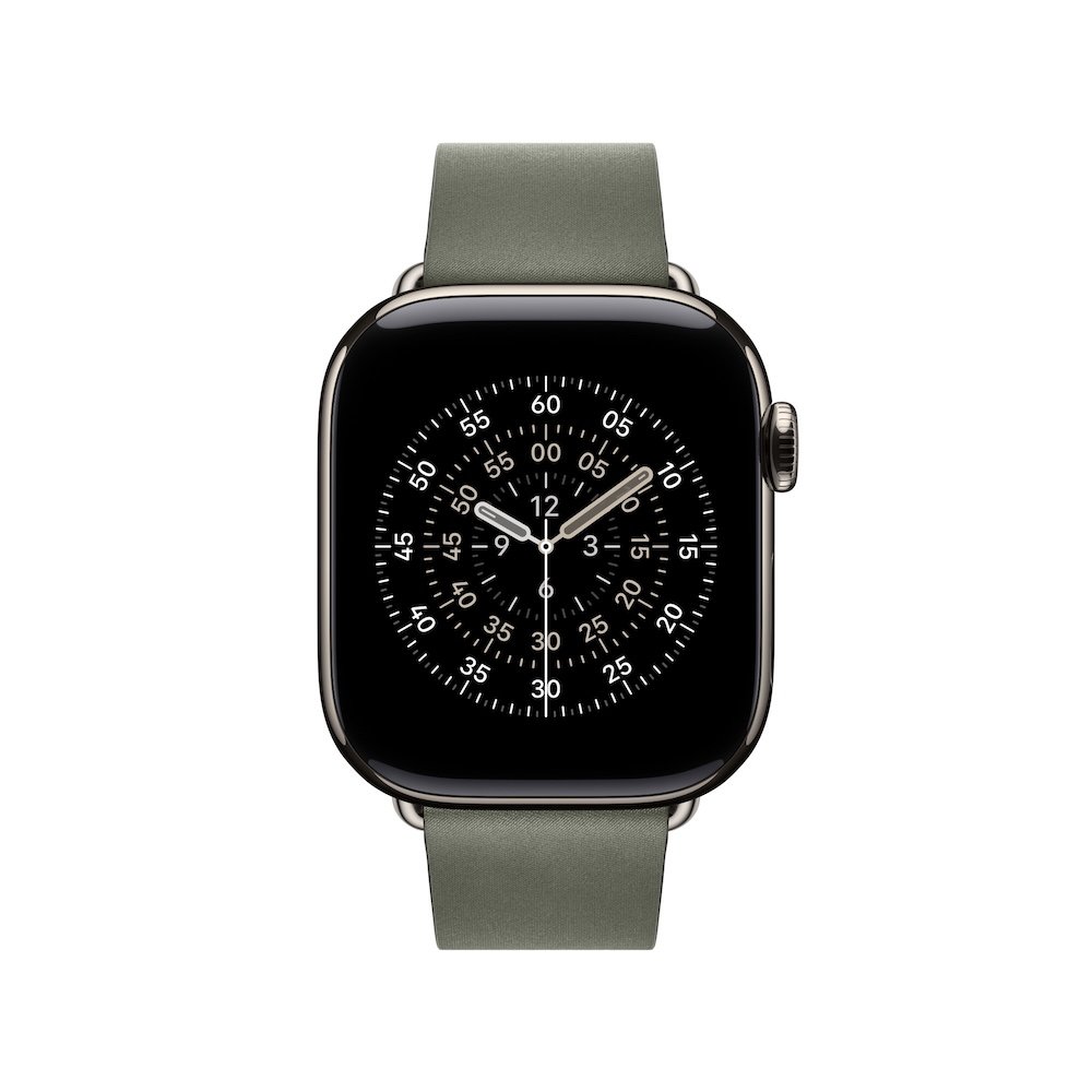 Apple Armband mit moderner Schließe Silbergrau 42mm (Series 10/11) Medium (145-165 mm Umfang) Polyester