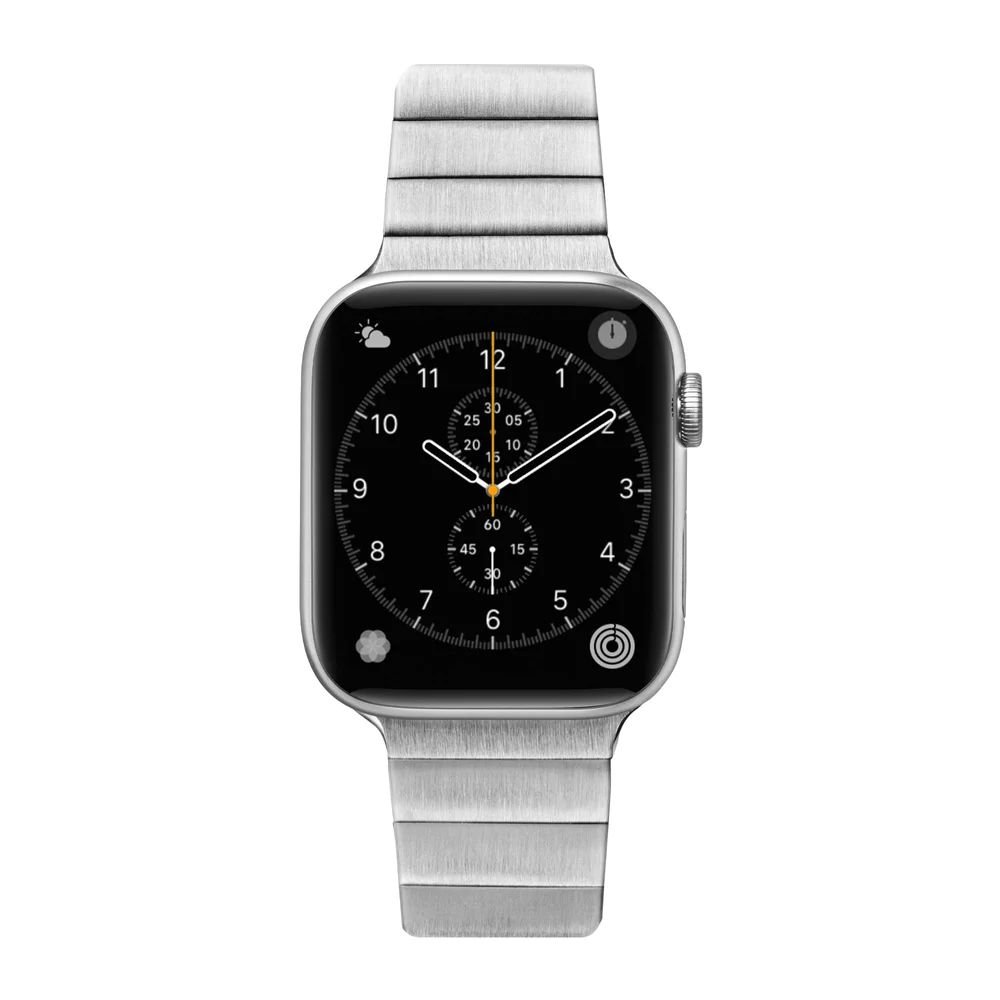 LAUT Links 2.0 Armband für Apple Watch Silber 44mm 45mm 49mm 46mm 42mm (Series 1/2/3) Edelstahl