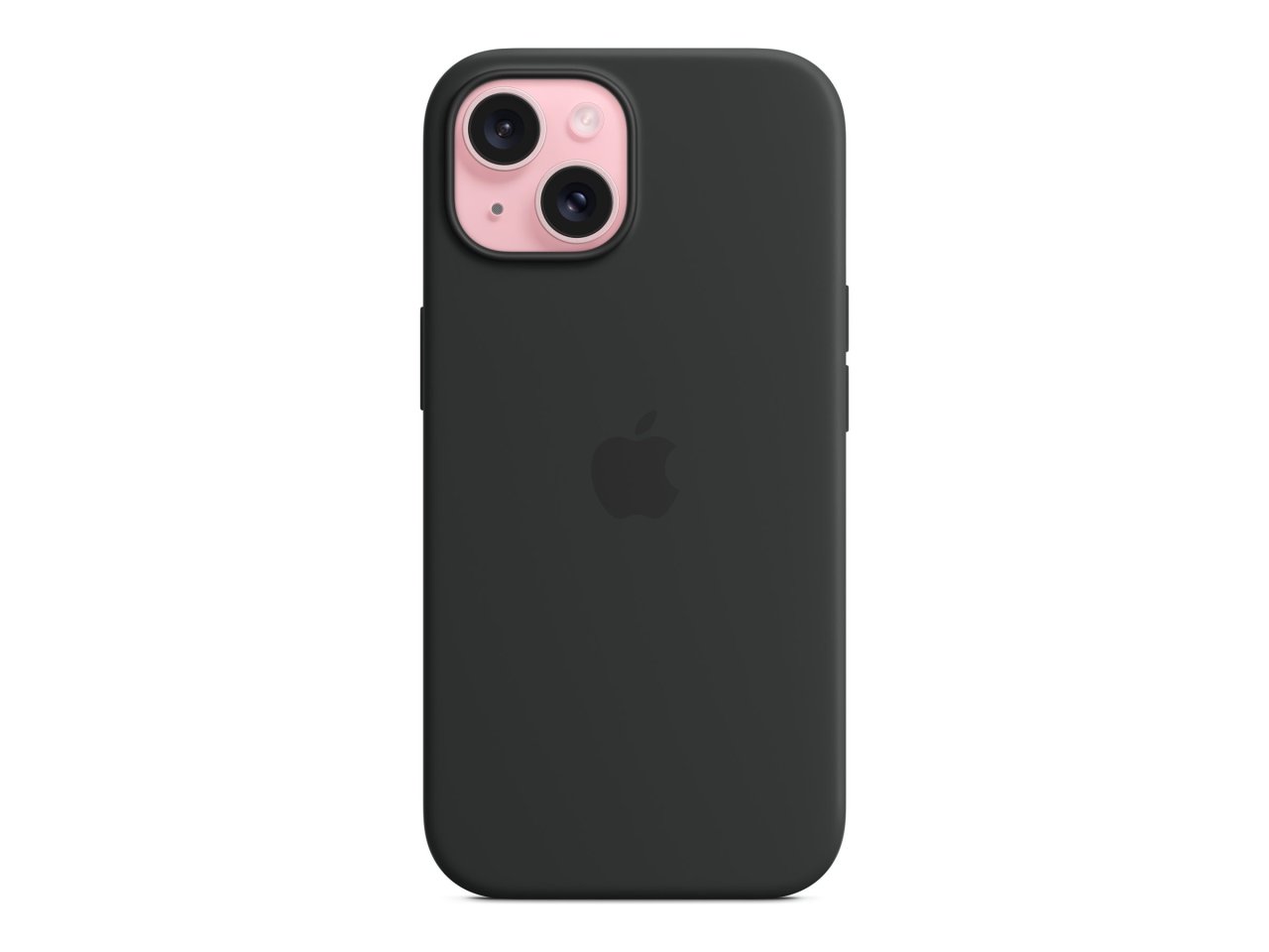 Apple iPhone 15 Silikon Case mit MagSafe Schwarz iPhone 15 Silikon