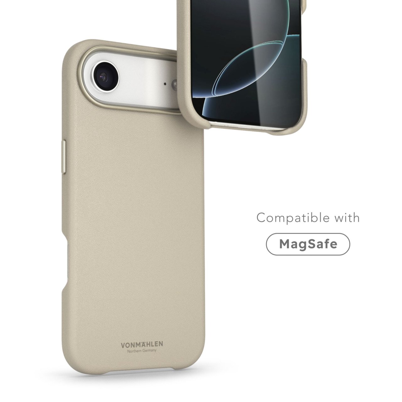 Vonmählen Vegan Leder Case für iPhone Air Cream iPhone Air Lederimitat