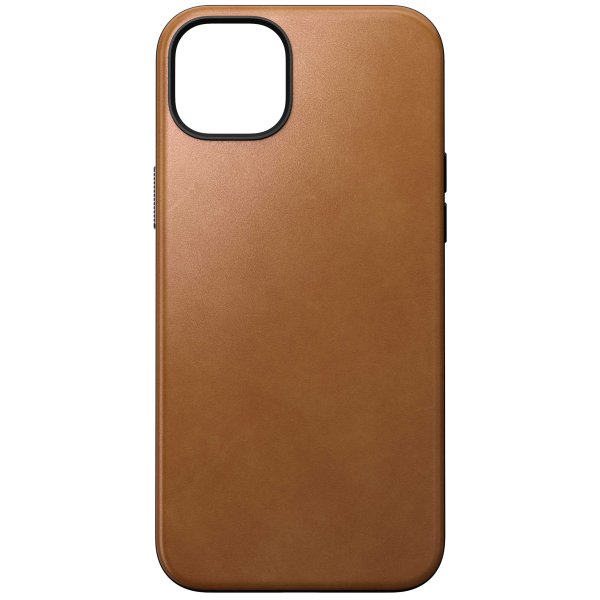 Nomad Modern Leder Case mit MagSafe für Apple iPhone 15 Plus, Hellbraun