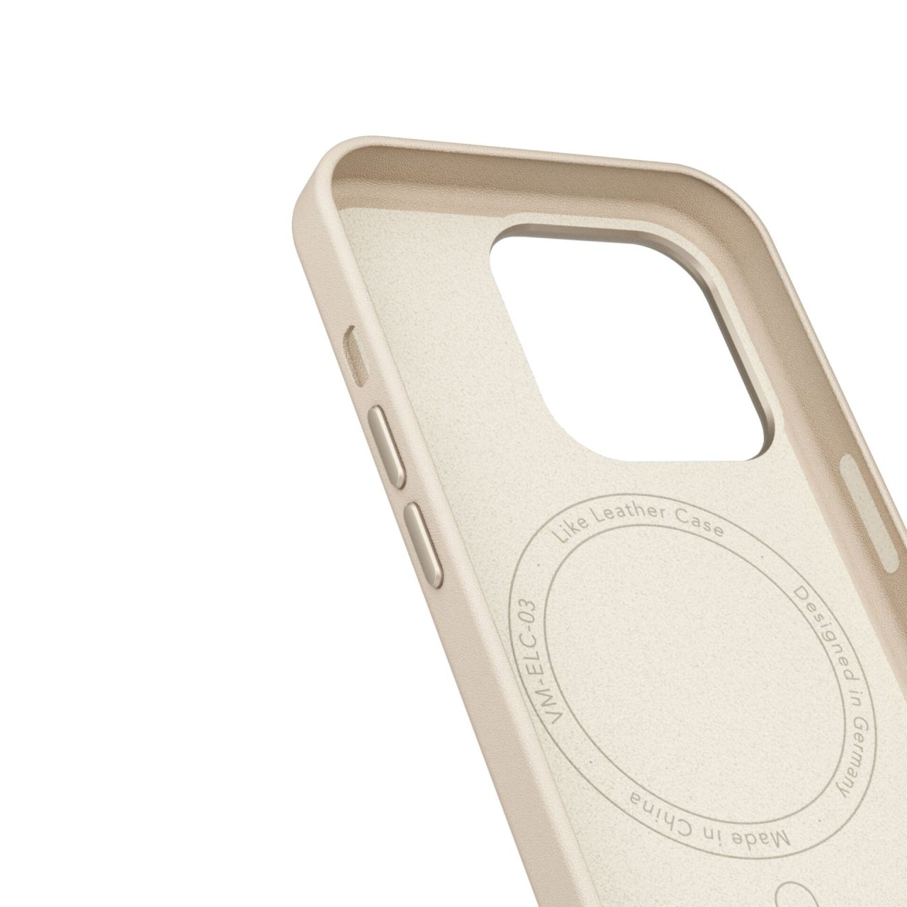 Vonmählen Vegan Leder Case für iPhone 17 Pro Cream iPhone 17 Pro Lederimitat