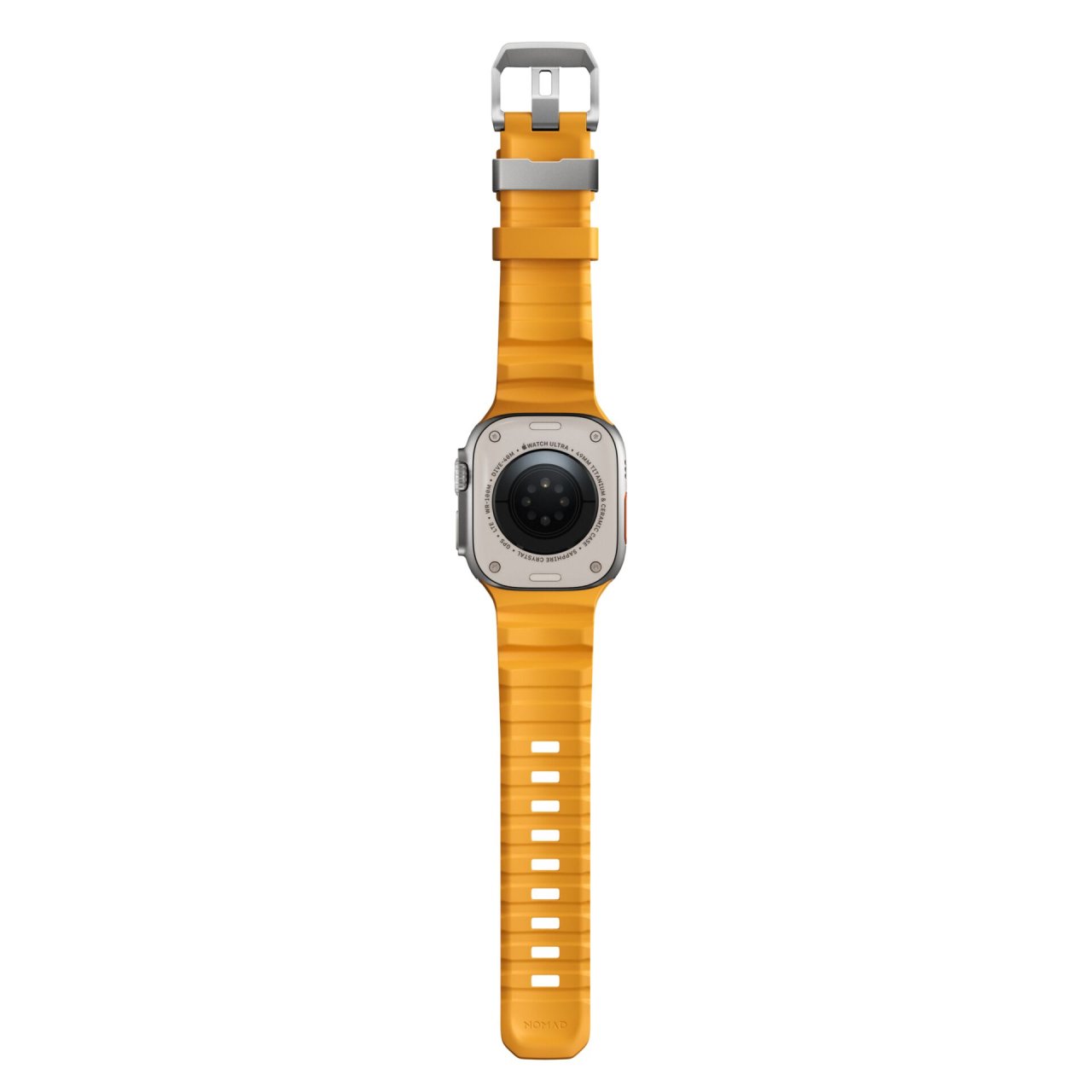 Nomad Rocky Point Armband für Apple Watch 42 (Series 1/2/3)/44/45/46/49mm Gelb/Natur 42 (Series 1/2/3)/44/45/46/49mm Titanium