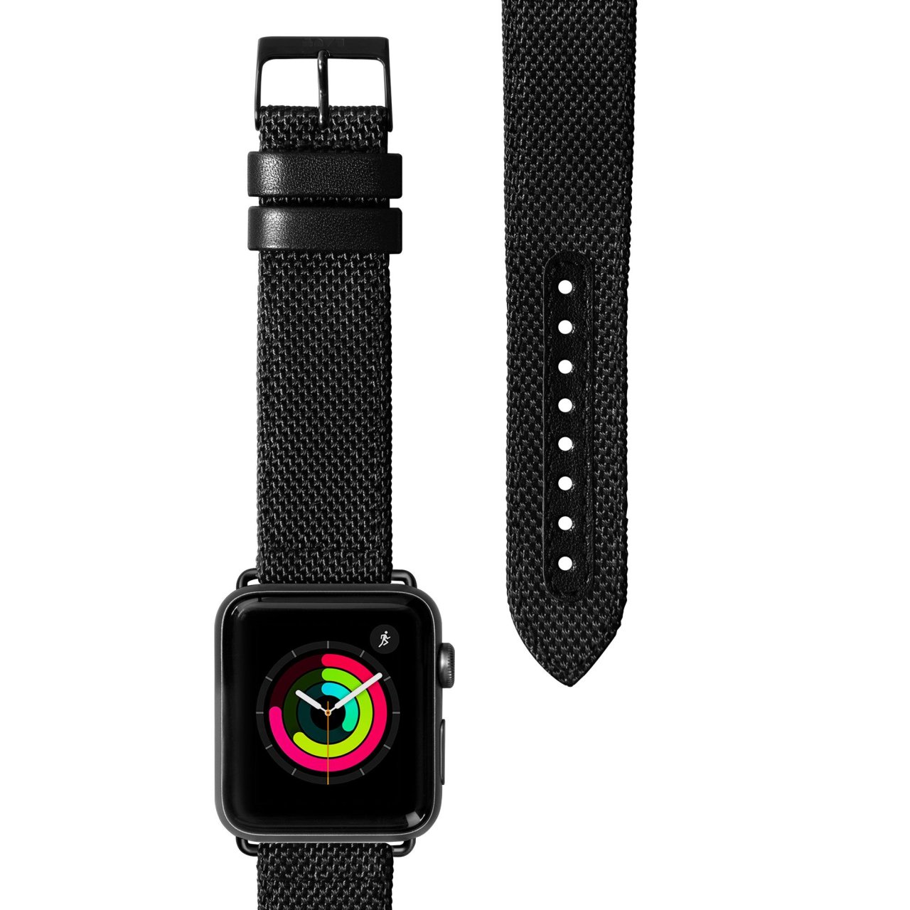 LAUT Technical 2.0 Armband Schwarz 44mm 45mm 49mm 46mm 42mm (Series 1/2/3) Nylon
