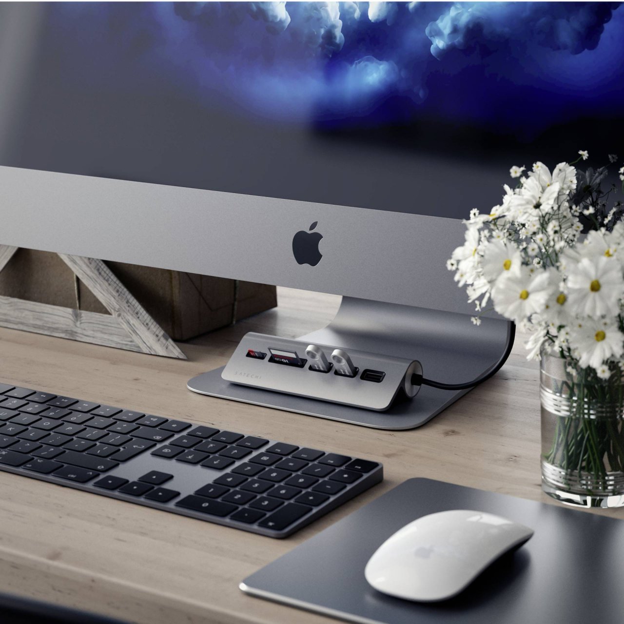 Satechi Type-C Aluminum USB Hub & Card Reader (5 in 1) Space Grau USB-C 5 in 1
