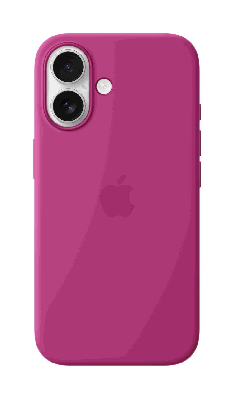 Apple iPhone 16 Silikon Case mit MagSafe Fuchsia iPhone 16 Silikon