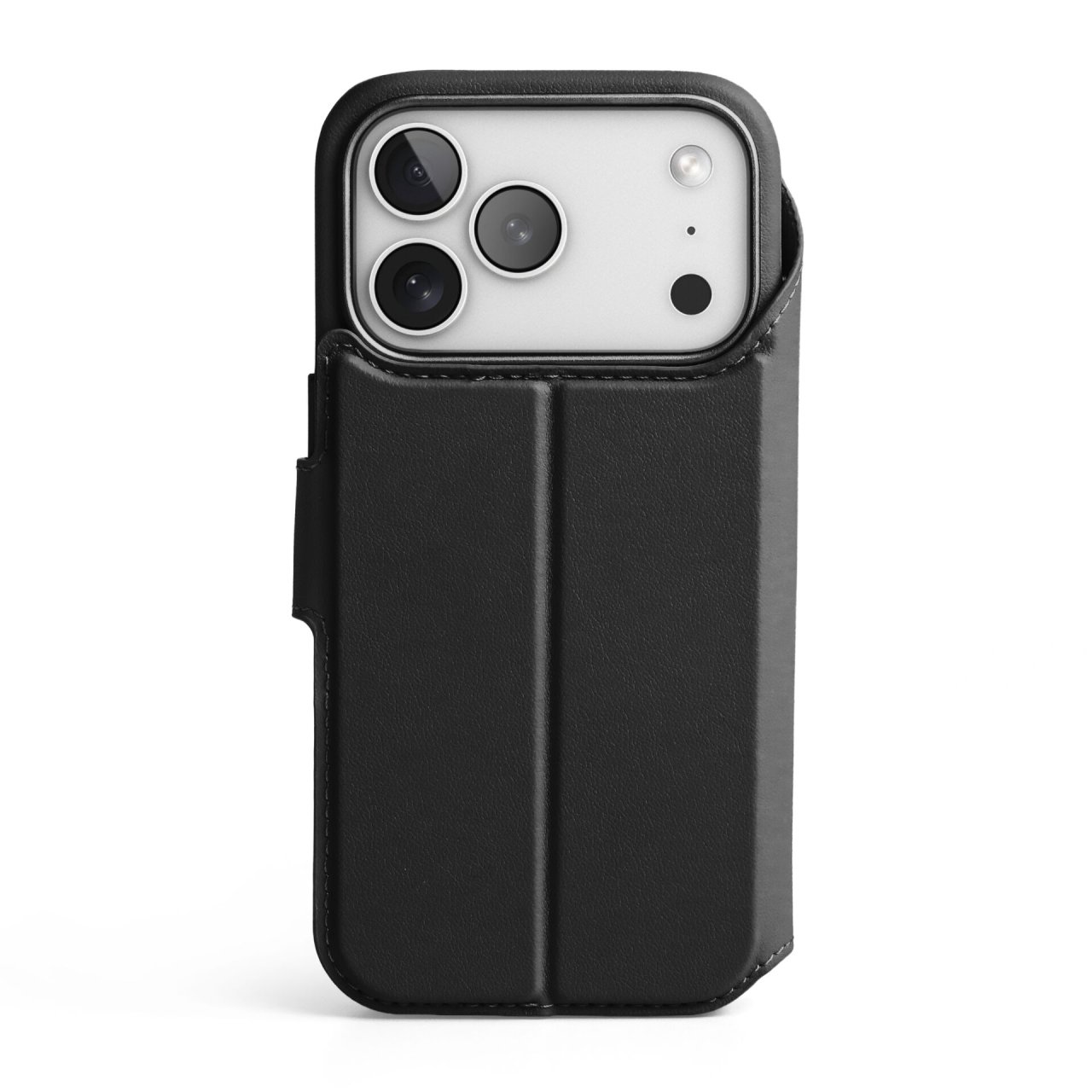 Vonmählen Vegan Leder Folio für iPhone 17 Pro Schwarz iPhone 17 Pro Lederimitat