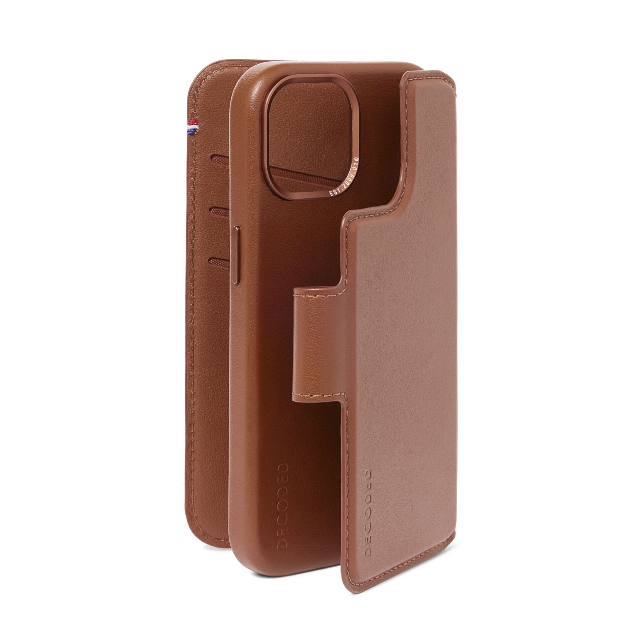Decoded Leder Wallet mit MagSafe für iPhone 15 Plus Braun iPhone 15 Plus Leder