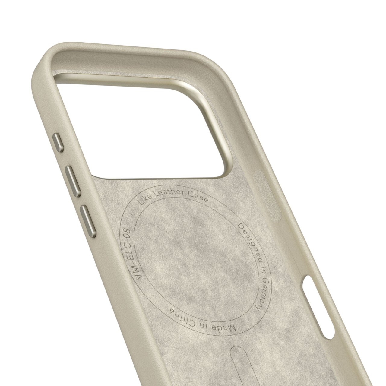 Vonmählen Vegan Leder Case für iPhone 17 Pro Max Cream iPhone 17 Pro Max Lederimitat
