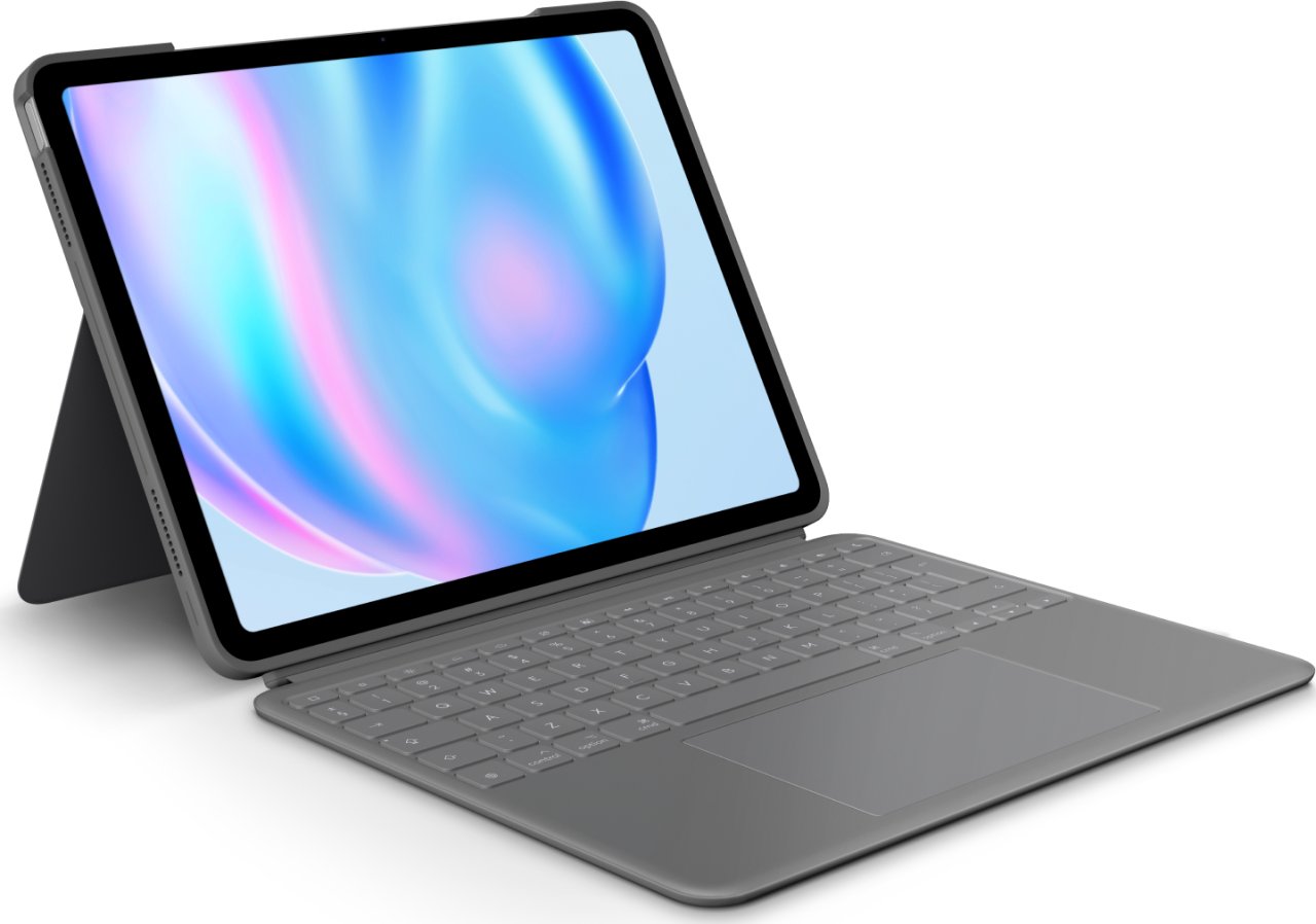 Logitech Combo Touch für iPad Air 11" (M2/M3) Grau iPad Air 11" US Englisch Smart Connector