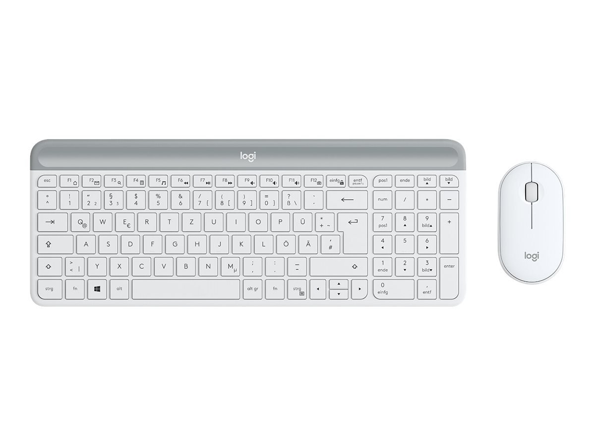 Logitech MK470 Weiß Deutsch Kabellos via USB
