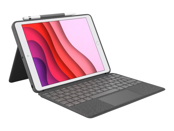 Logitech Combo Touch - Tastatur und Foliohülle - mit Trackpad - hintergrundbeleuchtet - Apple Smart 