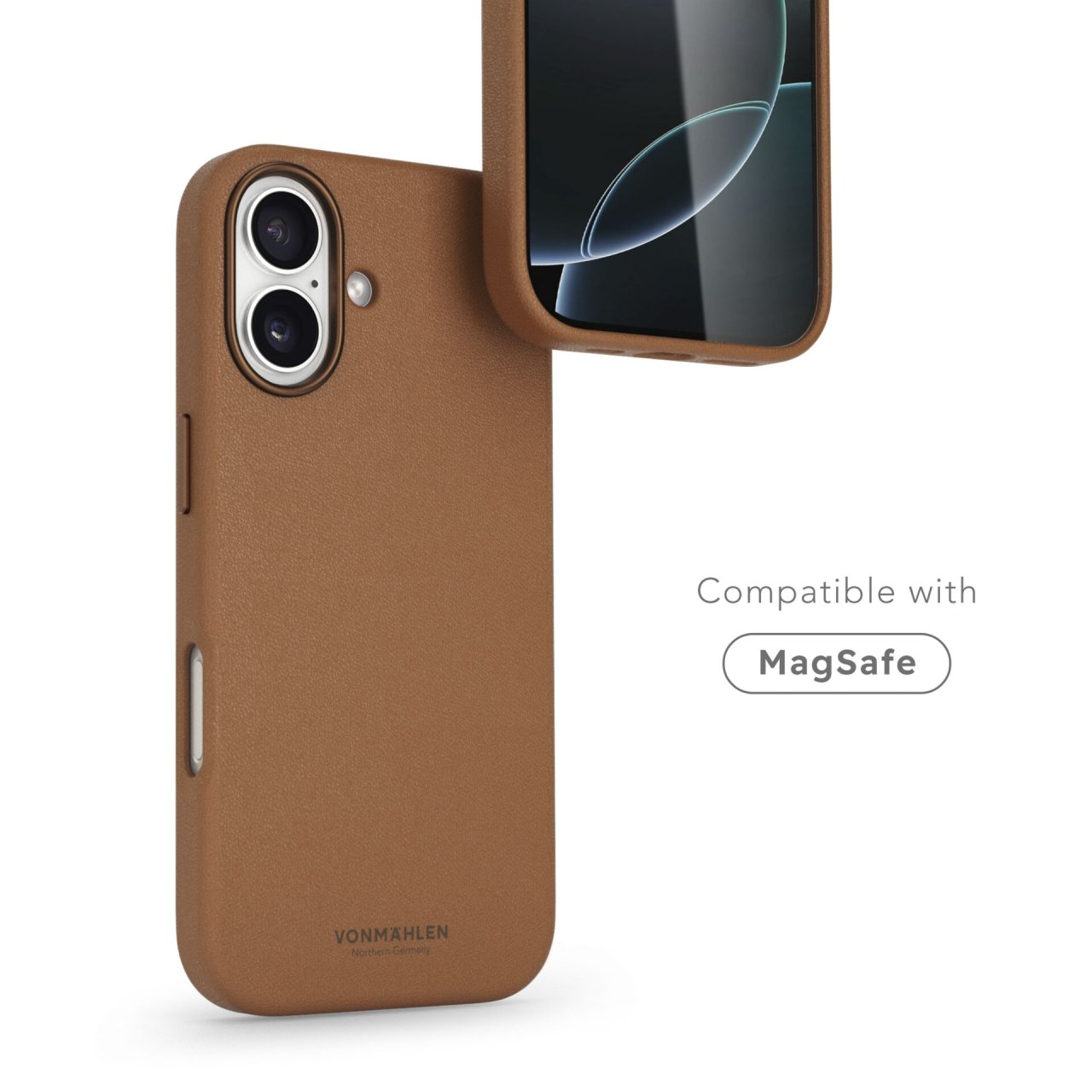 Vonmählen Vegan Leder Case für iPhone 17 Braun iPhone 17 Lederimitat