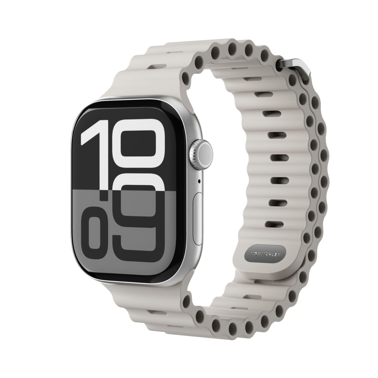 Vonmählen Wave Band für Apple Watch Cream 38/40/41/42mm (Series 10/11) Silikon