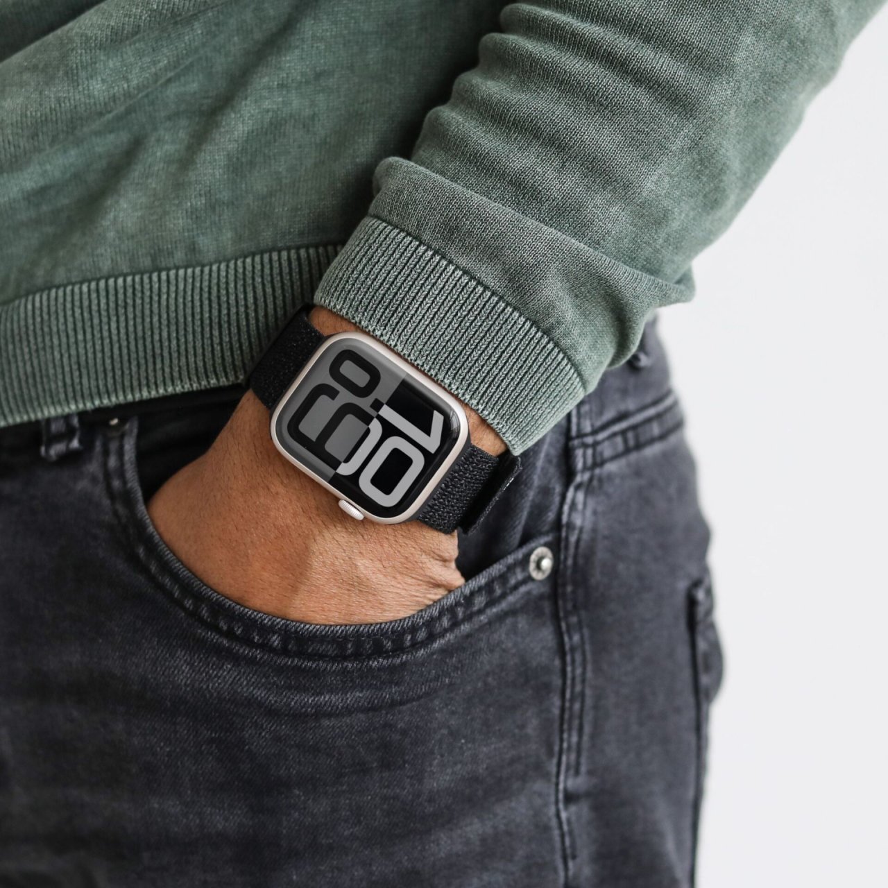 Vonmählen Fitness Loop 2 für Apple Watch Schwarz 42/44/45/46/49mm (Series 1/2/3) Nylon