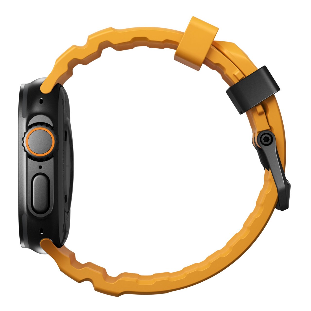 Nomad Rocky Point Armband für Apple Watch 42 (Series 1/2/3)/44/45/46/49mm Gelb/Schwarz 42 (Series 1/2/3)/44/45/46/49mm Titanium
