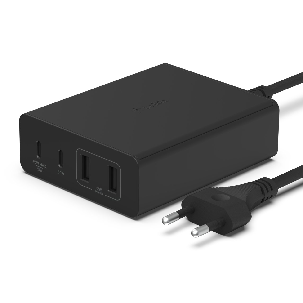 Belkin GaN Ladegerät Schwarz USB-C + USB-A 108 W