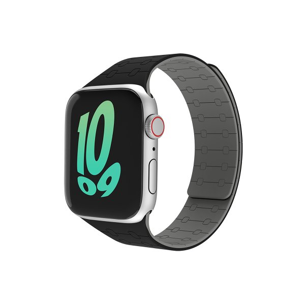 GUAN Premium Armband für Apple Watch 38/40/41/42mm (Series 10), Schwarz/Grau