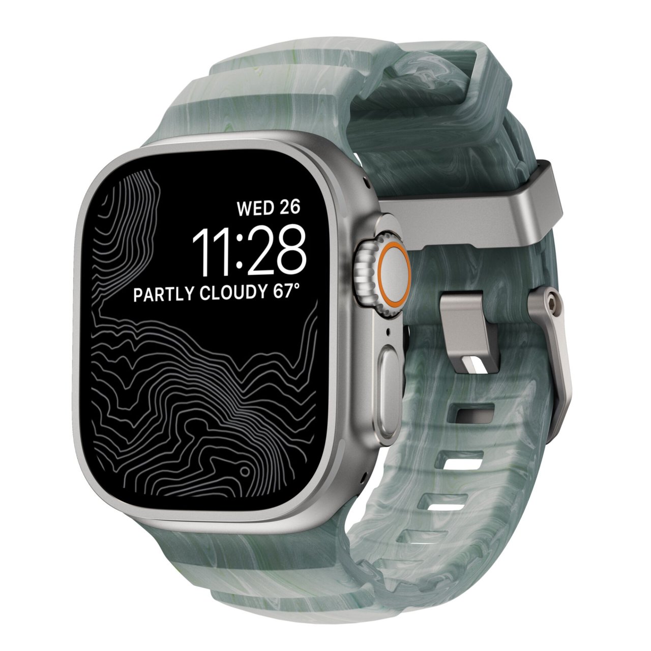 Nomad Rocky Point Armband für Apple Watch 42 (Series 1/2/3)/44/45/46/49mm Sierra Stone/Natur 42 (Series 1/2/3)/44/45/46/49mm Titanium