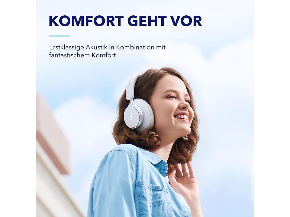 Soundcore Space Q45 Over-Ear Kopfhörer Weiß Over-Ear Kabellos