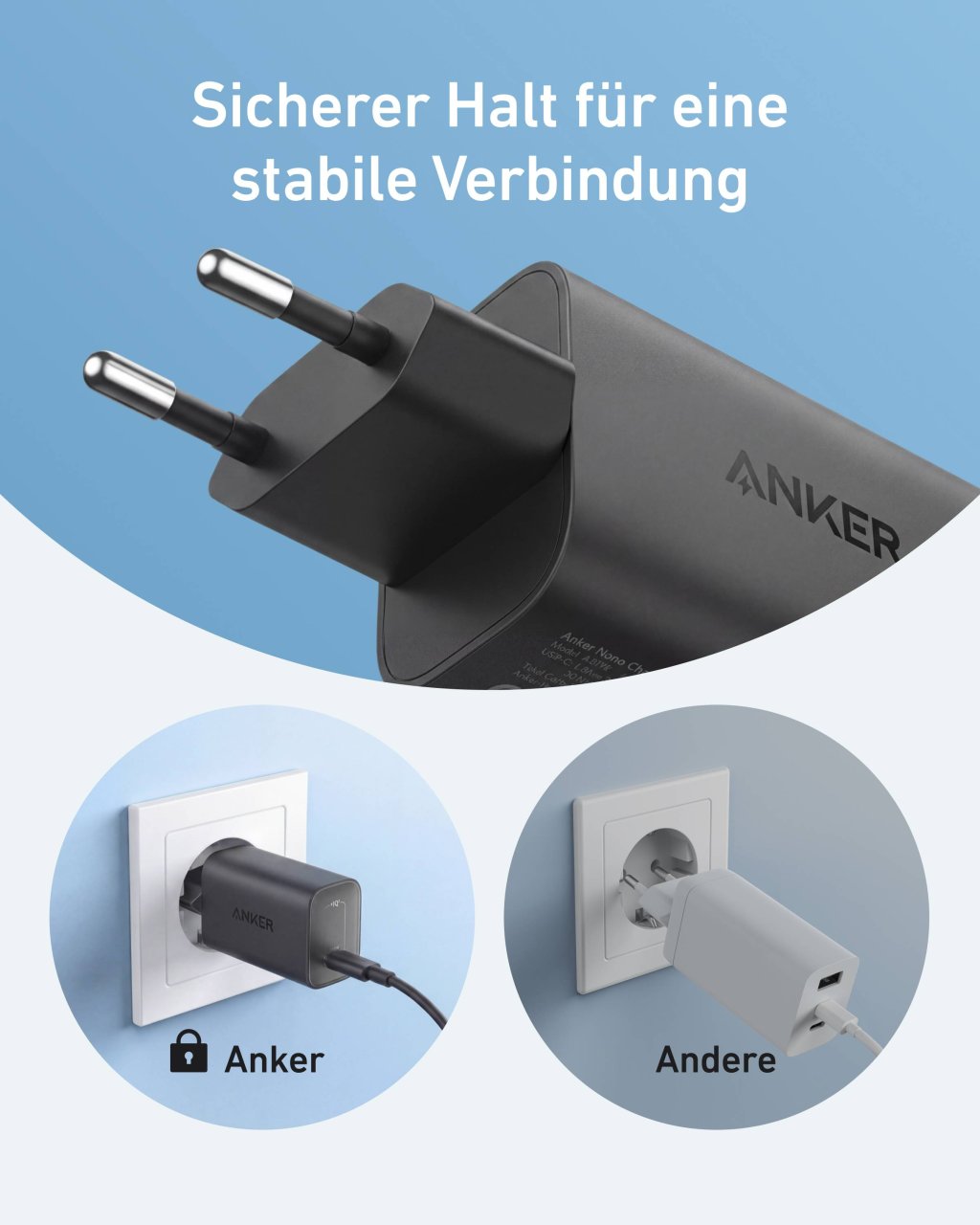 Anker Nano Charger 100W mit USB-C Kabel Schwarz USB-C 100W