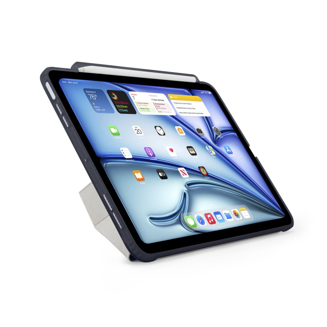 Pipetto Origami No3 Pencil Case für iPad Air 13" (M2/M3) Dunkelblau iPad Air 13"