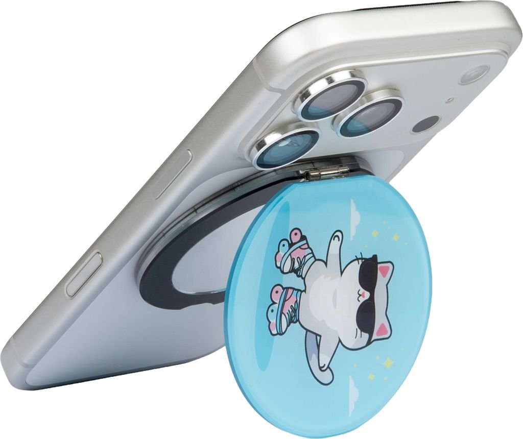LAUT MAGMOJI MagSafe Ring Mirror Stand Cat Keep Rolling